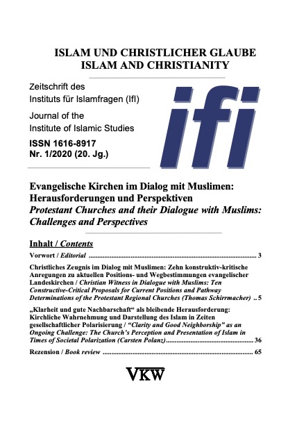 Islam und christlicher Glaube • Nr. 1/2020 (20. Jg.)